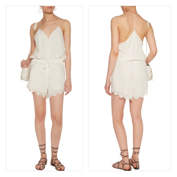 IRO Florya broderie anglaise chiffon playsuit